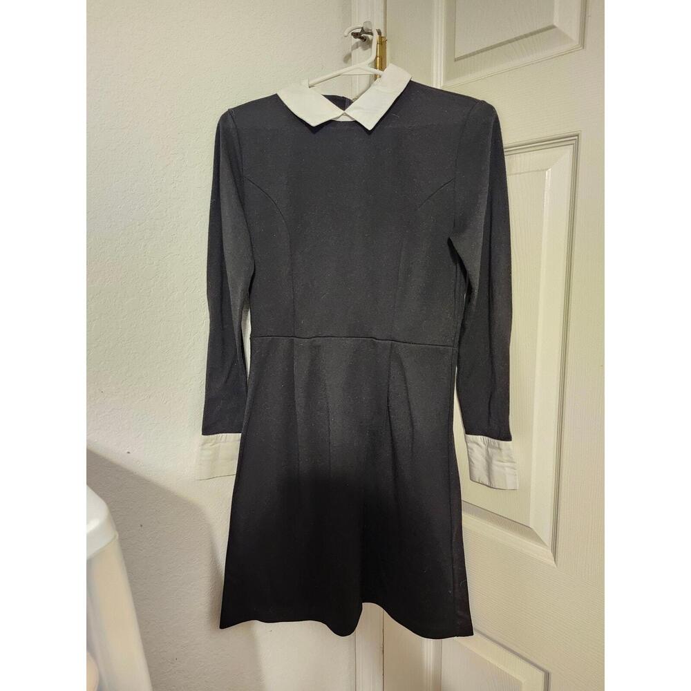 Wednesday Addams black dress white collar size medium